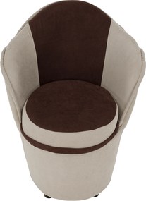 Fotel tárhellyel, bézs/barna, PERSI