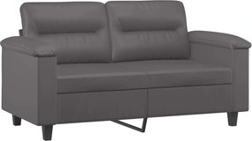 vidaXL 2 személyes szürke műbőr kanapé 120 cm