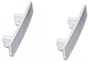 2 db kétsoros végzáró elem mennyezeti sínes karnishoz