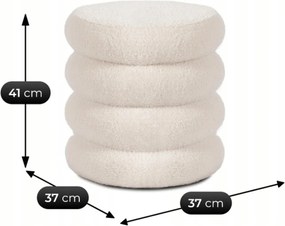 ROSSA kárpitozott puff krém színben – elegáns ülőpuff nappaliba