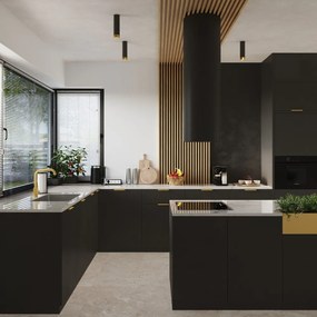 Fekete-aranyszínű mennyezeti lámpa Crown – Sollux