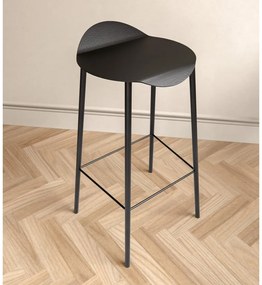 Fekete bőr bárszék Flamingo Bull – LIND DNA