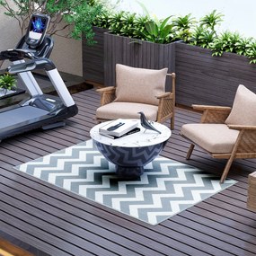 Outsunny Kültéri Szőnyeg Időjárásálló Kültéri Szőnyeg a Nappali Erkély Kert Terasz Fürdőszoba Hall Konyha 121x182cm Világosszürke+Fehér | Aosom