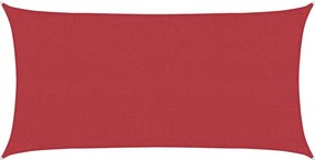vidaXL piros HDPE napvitorla 160 g/m² 3 x 6 m