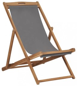 szürke összecsukható tömör tíkfa strandszék