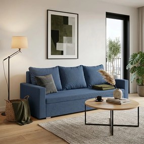 DIZY háromüléses kanapé ággyá alakítható funkcióval Sötétkék