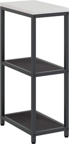 vidaXL Konyhai Tárolás polcokkal tárolóval Fekete 60 x 50 x 92 cm Acél