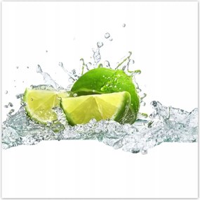 Poszterek 100x100 Lime fröccsenő víz