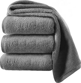 3 db Törölköző 500G Prémium Kéthurkos 70x140cm 500g Sötétszürke Szett
