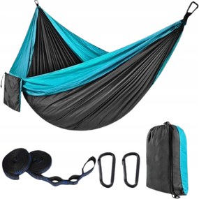 Függőágy Hinta 2 Személyes Túra Kerti Kényelmes Nagy Könnyű XXL 200KG