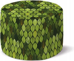 Kerek Zöld Pufa Levelek Pattern 35x25 cm Fotel Szék Lábtartó Divatos