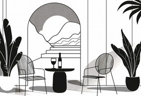 Poszter 42x29,7cm Pihenés a monokrómban