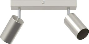 vidaXL Mennyezeti spotlámpa fényszórókkal Nikkel 26 x 6 x 16 cm Fém
