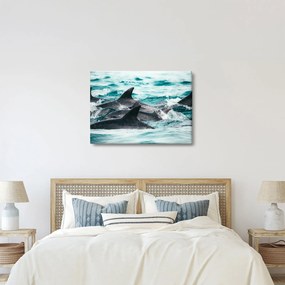 Kép - Delfinek az óceánban (70x50 cm)