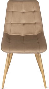 Szék bézs színben, bársony kárpittal RODRI