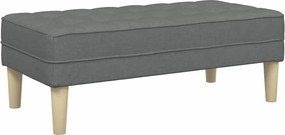vidaXL pad párnával Sötétszürke 113 x 57 x 39 cm szövet