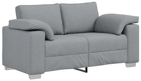 Kétfős kanapé Világosszürke 120 cm Textil