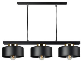 IGNIA zsinóros csillár 3xE27/60W/230V fekete