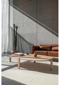 Natúr színű tölgyfa dohányzóasztal 100x180 cm Kulin – Gazzda