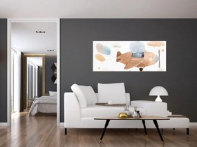 Kép - Akvarell elefánt egy repülőgépen (120x50 cm)