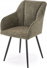 Konyhai szék karfával forgatható modern kényelmes zöld K576