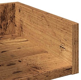 antik fa színű szerelt fa könyvszekrény 48 x 25,5 x 140 cm