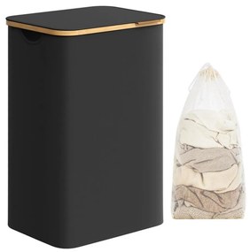 TATE fekete szennyeskosár