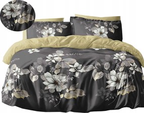 Flanel meleg ágyneműhuzat 140x200+párnahuzat Lengyel, levelek, virágok