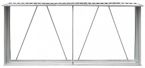 zöld horganyzott acél kerti tűzifatároló 330 x 84 x 152 cm