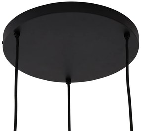 Boho stílusú függőlámpa fekete bambusszal 3-lámpás - Lily