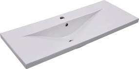 vidaXL fehér kerámia beépíthető mosdókagyló 101 x 39,5 x 18,5 cm