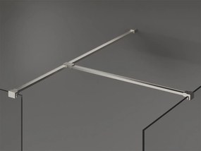 Mexen Kioto, 2 falas Walk-In zuhany paraván 160 x 95 cm, 8 mm átlátszó üveg, csiszolt acél profil, 800-160-202-97-00-095