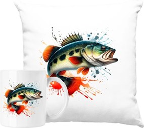 Bögre Szett Párna Halak Horgász Horgászat 39 Ajándék ötlet