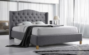 Kárpitozott ágy ASPEN 140 x 200 cm szürke