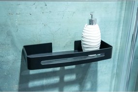 AWD Tes fekete öntapadó fürdőszobai polc