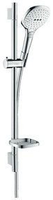 Hansgrohe Raindance Select E, zuhanygarnitúra 120 3jet zuhanyrúddal 65 cm, fehér/króm, HAN-26620400