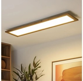 Brilagi - Dimmelhető LED lámpatest SLIMFRAME WOOD LED/58W/230V 124x33,7 cm + távirányító