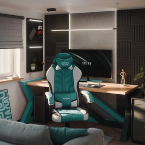 Force Gamer szék, forgó, ergonomikus, zöld