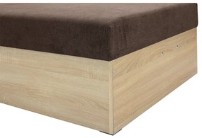Egyszemélyes ágy (heverő) 85 cm Idona (barna) (ágyráccsal és matraccal) (tárolóhellyel). 1098587