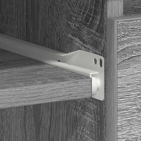 szürke sonoma színű szerelt fa íróasztal 90x45x76 cm