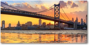 Fotótapéta üveg falra Philadelphia híd 140x70