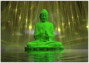 Poszterek 100x70 Zöld Buddha Buddhizmus