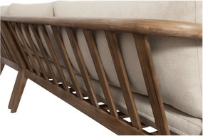 Barna kárpitozott kerti kanapé (L alakú) Biam – WOOOD