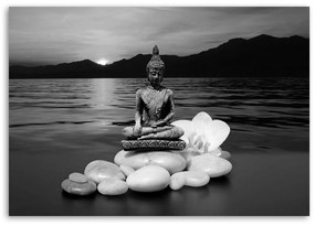Gario Vászonkép Ábra Buddha a köveken Méret: 120 x 80 cm