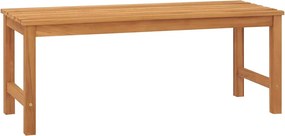 vidaXL tömör tíkfa kerti pad 114 cm