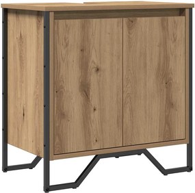 vidaXL Fürdőszobai mosdószekrény Artisan tölgy 60 x 35 x 60 cm Faanyag
