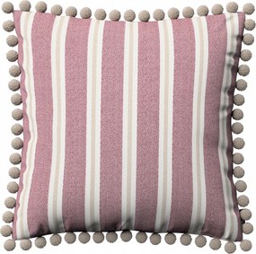 Párnahuzat 45x45 piros-bézs csíkos