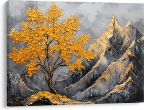 Kép – Arany fa a hegyekben (70x50 cm)