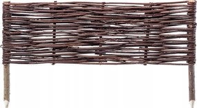 Kerti Rózsafa Fonott Gyepszegély Kerítés 60x30 cm Magas Kerítés