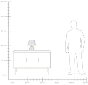 Krémfehér kerámia asztali lámpa 37 cm SADO Beliani